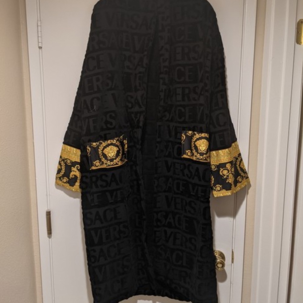 Versace Baroque Black Bath Robe